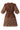 Smashed Lemon Bruine Jurk met Goudkleurig Borduursel en Tailleceintuur | Brown