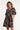 Smashed Lemon Bruine Jurk met Roze Stippenprint en Tailleceintuur | Brown - Pink