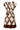 Smashed Lemon Crème Jurk met Bruine Grafische Print en Ceintuur | Off White - Brown