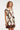 Smashed Lemon Crème Jurk met Bruine Grafische Print en Ceintuur | Off White - Brown