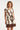 Smashed Lemon Crème Jurk met Bruine Grafische Print en Ceintuur | Off White - Brown