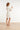 Smashed Lemon Crème Jurk met Goudkleurige Palmprint en Ceintuur | Off White - Sand