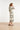 Smashed Lemon Crème Midi Jurk met Ornament Print en Tailleceintuur | Muticolour