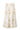 Smashed Lemon Crème Rok met Goudkleurige Palmprint en Volants | Off White - Sand