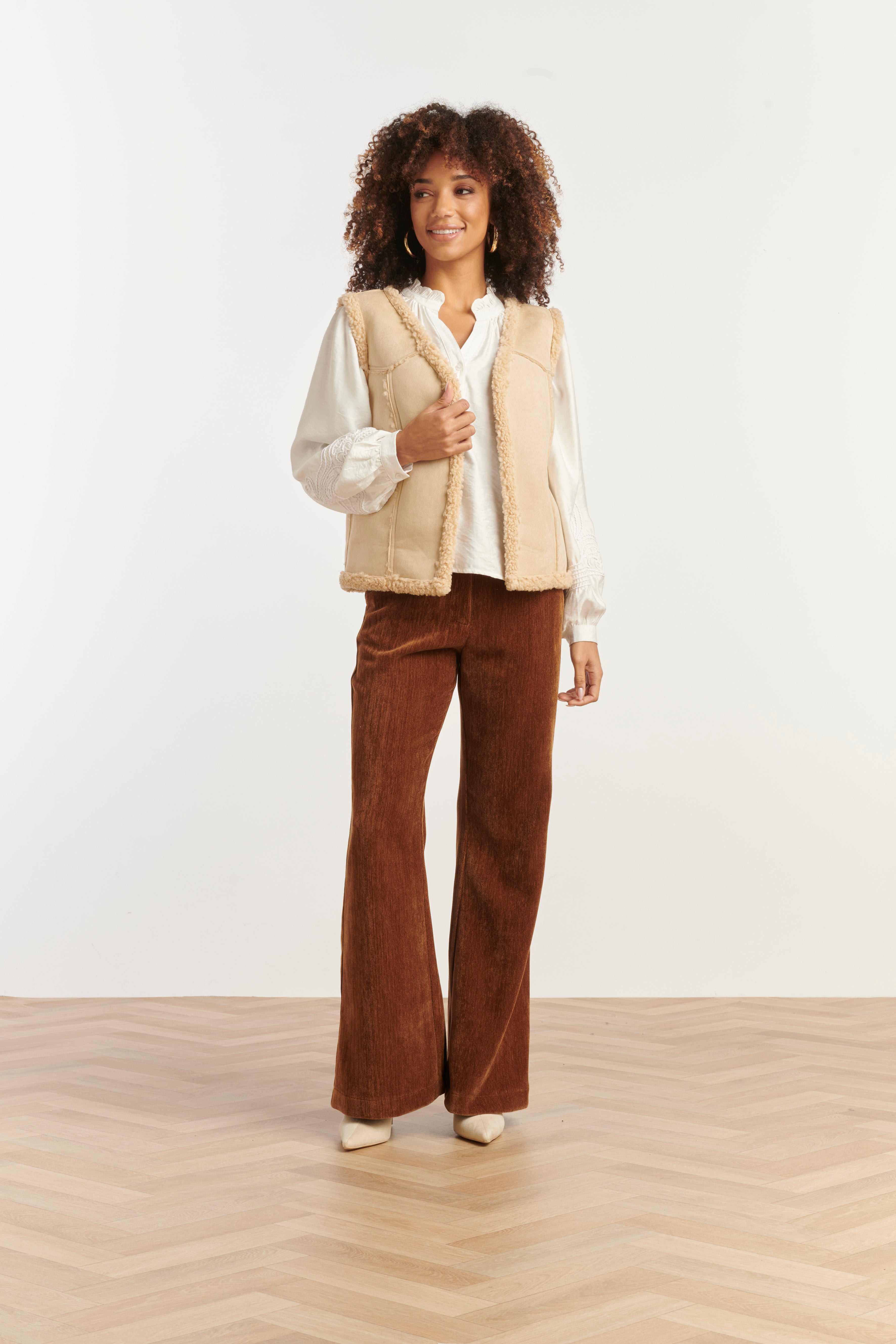Smashed Lemon Dameslammy Gilet | sand