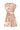 Smashed Lemon Jurk met Abstracte Print en Tailleceintuur in Zalmkleur | Off White - Sand