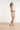 Smashed Lemon Jurk met Abstracte Print en Tailleceintuur in Zalmkleur | Off White - Sand