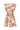 Smashed Lemon Jurk met Abstracte Print en Tailleceintuur in Zalmkleur | Off White - Sand