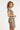Smashed Lemon Jurk met Abstracte Zigzag Print in Bruin, Zwart en Crème met Tailleceintuur | Muticolour