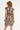 Smashed Lemon Jurk met Abstracte Zigzag Print in Bruin, Zwart en Crème met Tailleceintuur | Muticolour