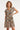 Smashed Lemon Jurk met Abstracte Zigzag Print in Bruin, Zwart en Crème met Tailleceintuur | Muticolour