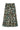 Smashed Lemon Midi Rok met Abstracte Dierenprint in Groen en Bruin | Muticolour