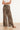 Smashed Lemon Olijfgroene Broek met Bladerenprint en Wijde Pijpen | Army - Sand