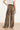 Smashed Lemon Olijfgroene Broek met Bladerenprint en Wijde Pijpen | Army - Sand
