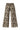 Smashed Lemon Olijfgroene Broek met Bladerenprint en Wijde Pijpen | Army - Sand