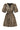 Smashed Lemon Olijfgroene Jurk met Bladerenprint en Tailleband | Army - Sand