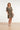 Smashed Lemon Olijfgroene Jurk met Bladerenprint en Tailleband | Army - Sand