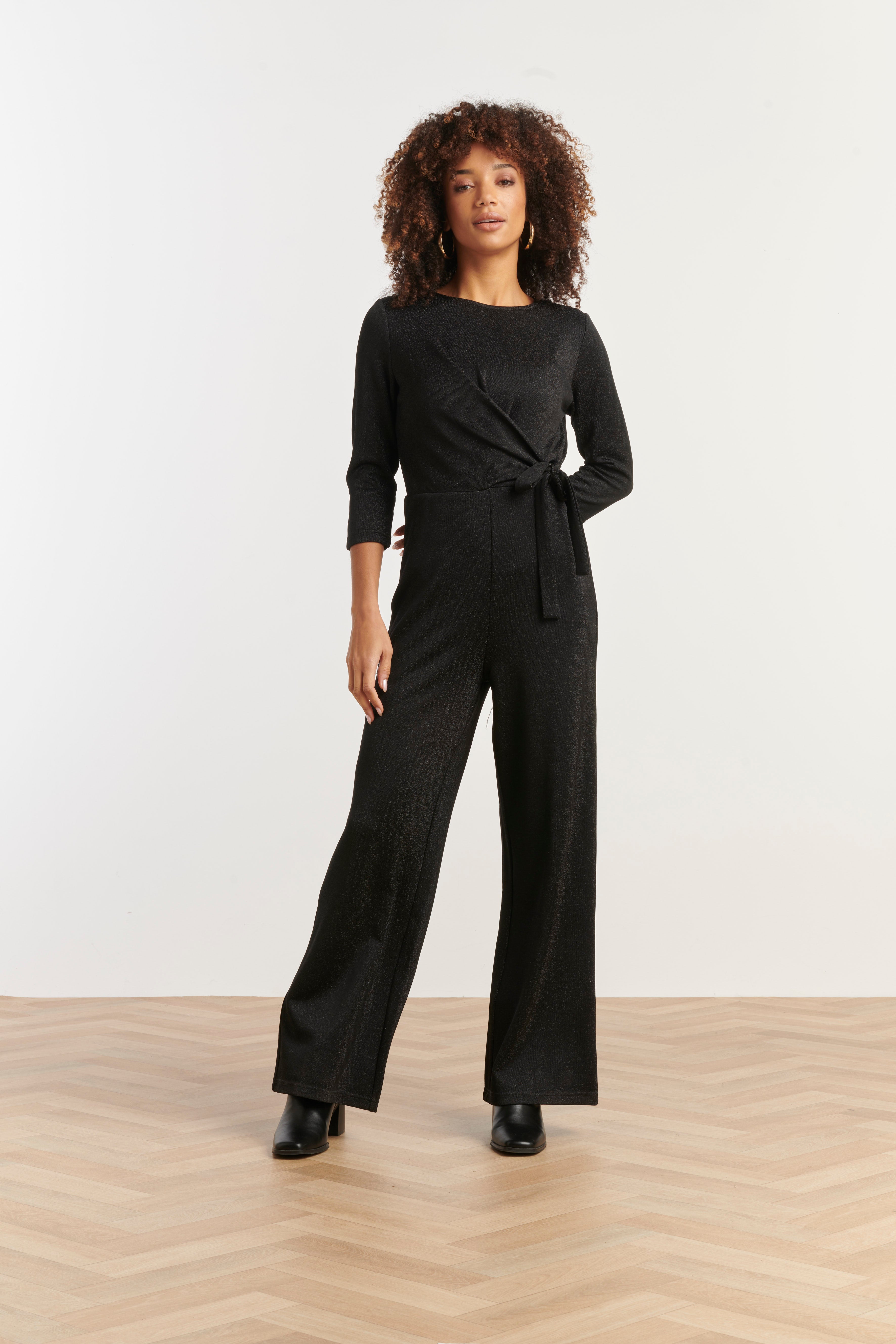 Smashed Lemon Stijlvolle Jumpsuit met Lurex | black