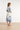 Smashed Lemon Witte Jurk met Blauwe Print en Elastische Taille | Off White - Blue