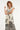 Smashed Lemon Witte Maxi Jurk met Zwarte Bladerenprint en Gestreepte Zoom | Black White