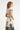 Smashed Lemon Witte Maxi Jurk met Zwarte Bladerenprint en Gestreepte Zoom | Black White