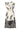 Smashed Lemon Witte Maxi Jurk met Zwarte Bladerenprint en Gestreepte Zoom | Black White
