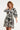 Smashed Lemon Zwart-Witte Jurk met Grafische Print en Ceintuur | Black White