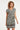 Smashed Lemon Zwart-Witte Jurk met Ikat Print en Tailleceintuur | Black White