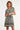 Smashed Lemon Zwart-Witte Jurk met Ikat Print en Tailleceintuur | Black White