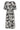 Smashed Lemon Zwart-Witte Jurk met Tropische Print en Strikdetail | Black White