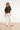 Smashed Lemon Zwarte Blouse met Beige Stippenprint en Pofmouwen | Black - Brown