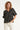 Smashed Lemon Zwarte Blouse met Beige Stippenprint en Pofmouwen | Black - Brown