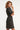 Smashed Lemon Zwarte Jurk met Beige Stippenprint en Strikceintuur | Black - Brown