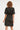 Smashed Lemon Zwarte Jurk met Beige Stippenprint en Strikceintuur | Black - Brown