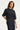 Stretch Top met Pofmouwen | Navy
