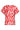 Top Met Korte Mouwen En Rood-Witte Golvende Print | Red - White