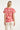 Top Met Korte Mouwen En Rood-Witte Golvende Print | Red - White