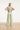 Top Met Groene Bladprint En V-Hals | Jade - Off White