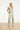 Top Met Groene Bladprint En V-Hals | Jade - Off White