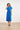 Travel Midi Jurk Met Ceintuur En Korte Mouwen | Cobalt