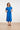 Travel Midi Jurk Met Ceintuur En Korte Mouwen | Cobalt