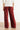 Velours Broek met Wijde Pijpen | Bordeaux