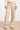 Wide Leg Broek van Geweven Stof met Visgraatstructuur | Sand