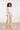 Wide Leg Broek van Geweven Stof met Visgraatstructuur | Sand
