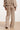 Wide Leg Broek Van Geweven Stof Met Visgraatstructuur | Taupe