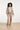 Wide Leg Broek van Geweven Stof met Visgraatstructuur | Taupe
