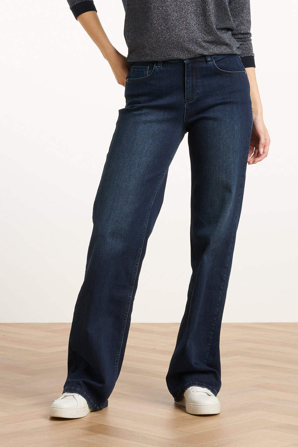 Wide Leg Jeans | Dark Blue Denim