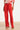 Wijde Pantalon in Comfortabele Travelstof met Strikceintuur | Red