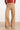 Zandkleurige Flared Broek met Witte Pinstripe | Dark Sand