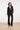 Zwarte Dubbelrijige Blazer met Subtiele Glitterstructuur | Black
